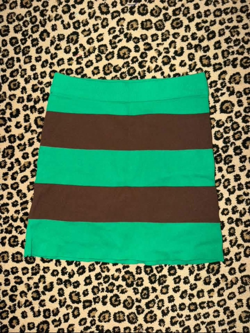 Striped Green and Brown Women’s Skirt
